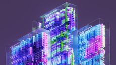 An abstract render of slices of code representing AI agents and AI security.