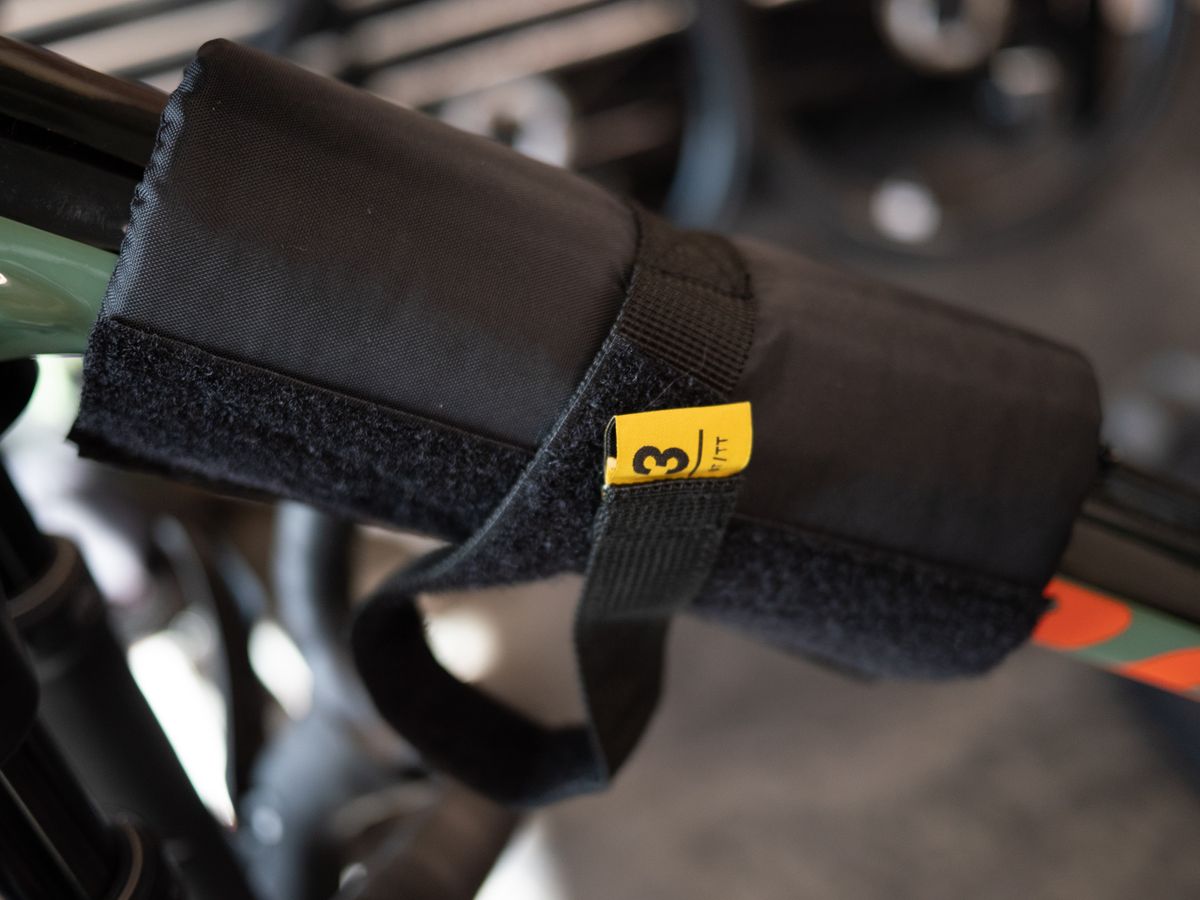 Topeak Pakgo X Bike Carrier downtube padding without handlebars attached