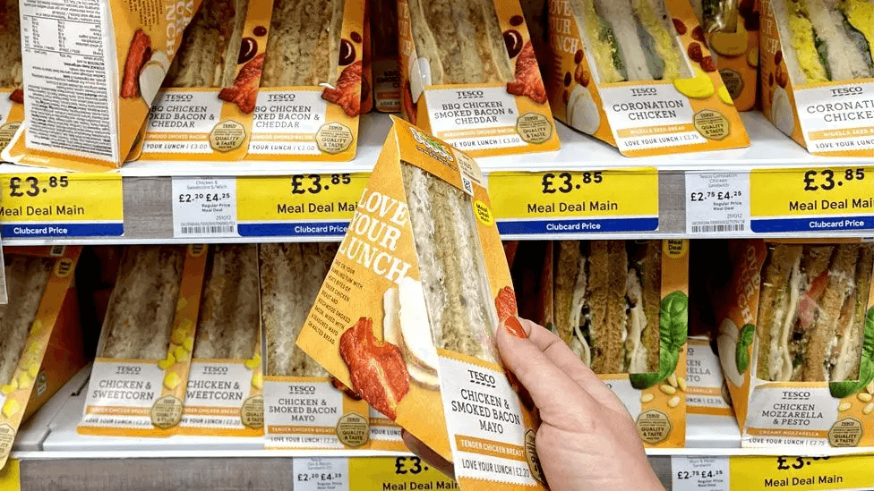 A picture showing sandwiches in the tesco meal deal section