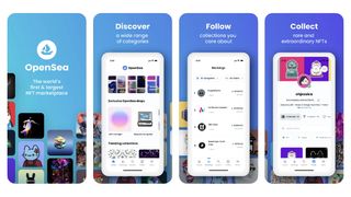 Best nft apps for iPhone: images of OpenSea on iPhone