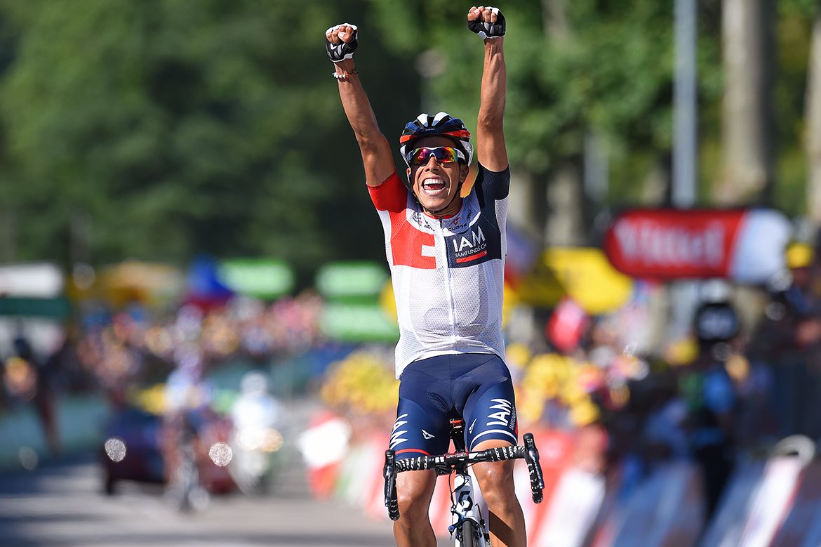Jarlinson Pantano (IAM Cycling) wins the stage