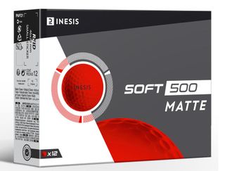 Inesis Soft 500 matte red golf ball