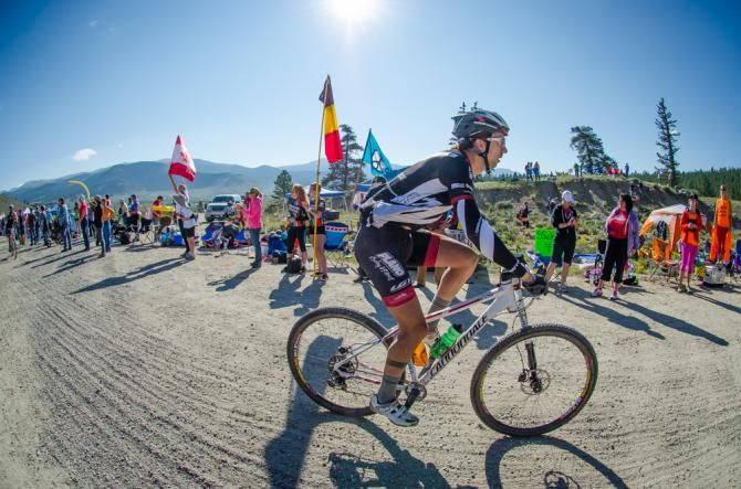 A rider making his way towards the last climb before heading back to Leadville.