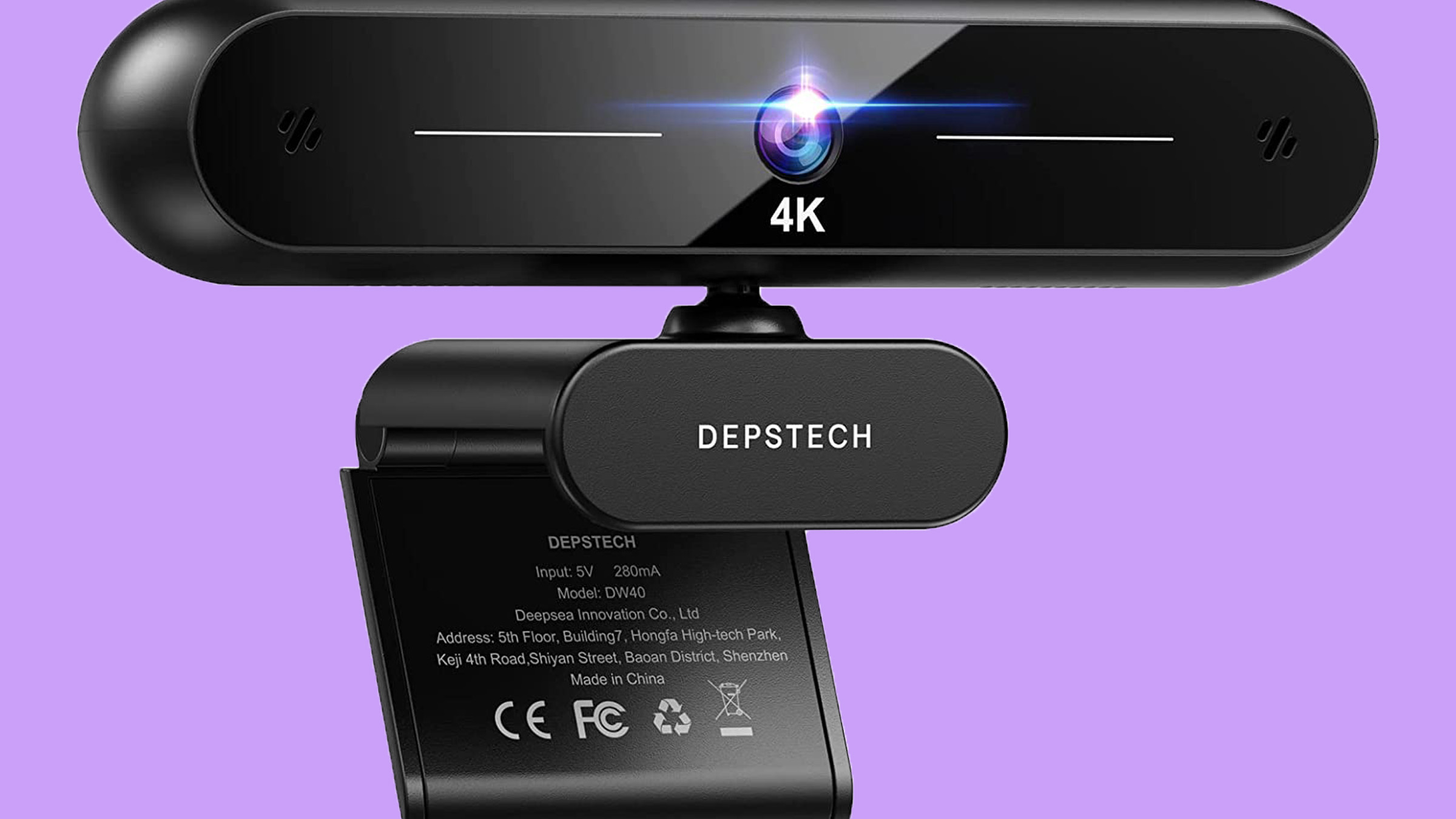DEPSTECH DW40 Cheap webcam webcam on lilac background