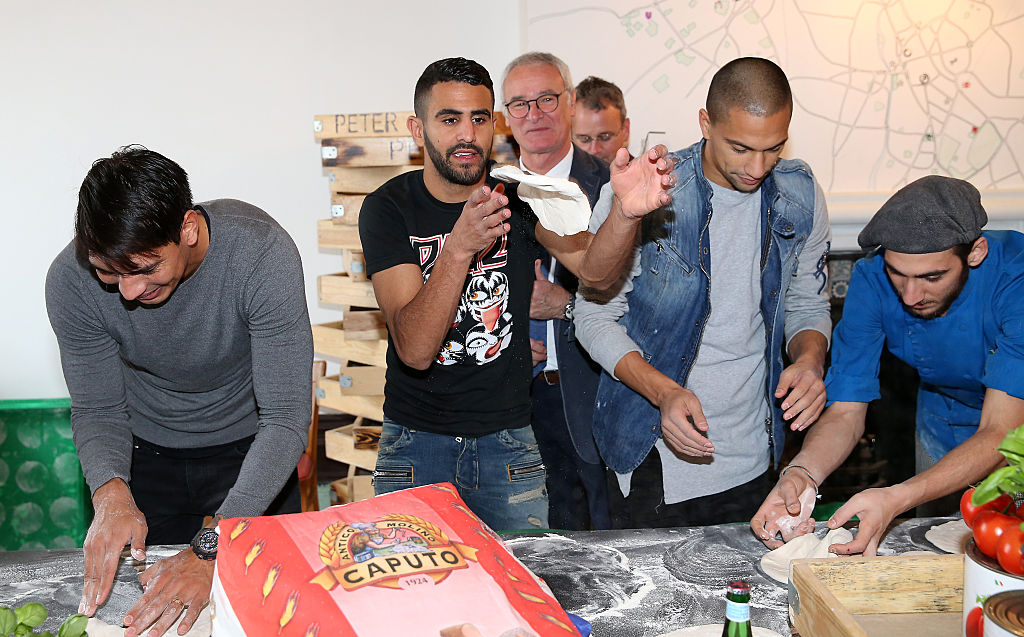Leicester City players went to make their own pizzas after keeping their first clean sheet of the season in 2015/16