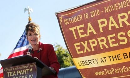 Sarah Palin kicked off the Tea Party Express tour, which rolls through 19 states, including Delaware for a Halloween-day Christine O'Donnell support rally.