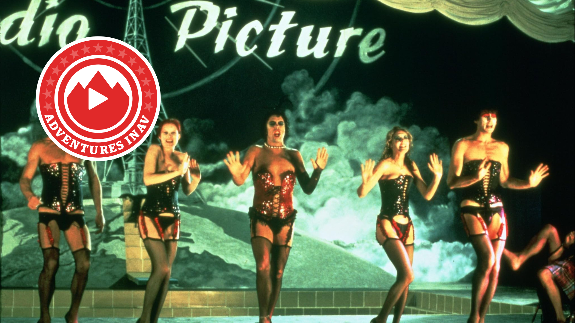 Rocky Horror still with Adventures in AV logo