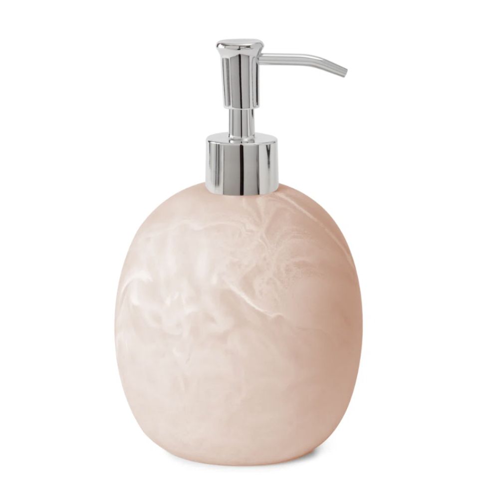 pink resin soap dispenser