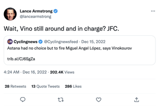 Lance Armstrong tweet