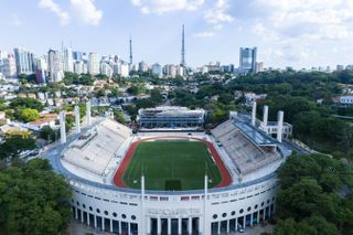 Pacaembu stadium after restoration, fresh spaces inside and out