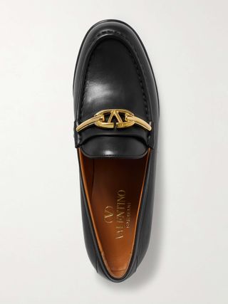 Vlogo verzierte Leder-Loafer