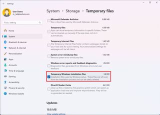 Temporary Windows Installation files