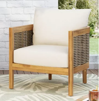 GDF Studio Morrow Cushioned Acacia Wood Outdoor Lounge Chair - Set of 2 - Beige | $637.86 now $476.99 at Walmart (save $160)