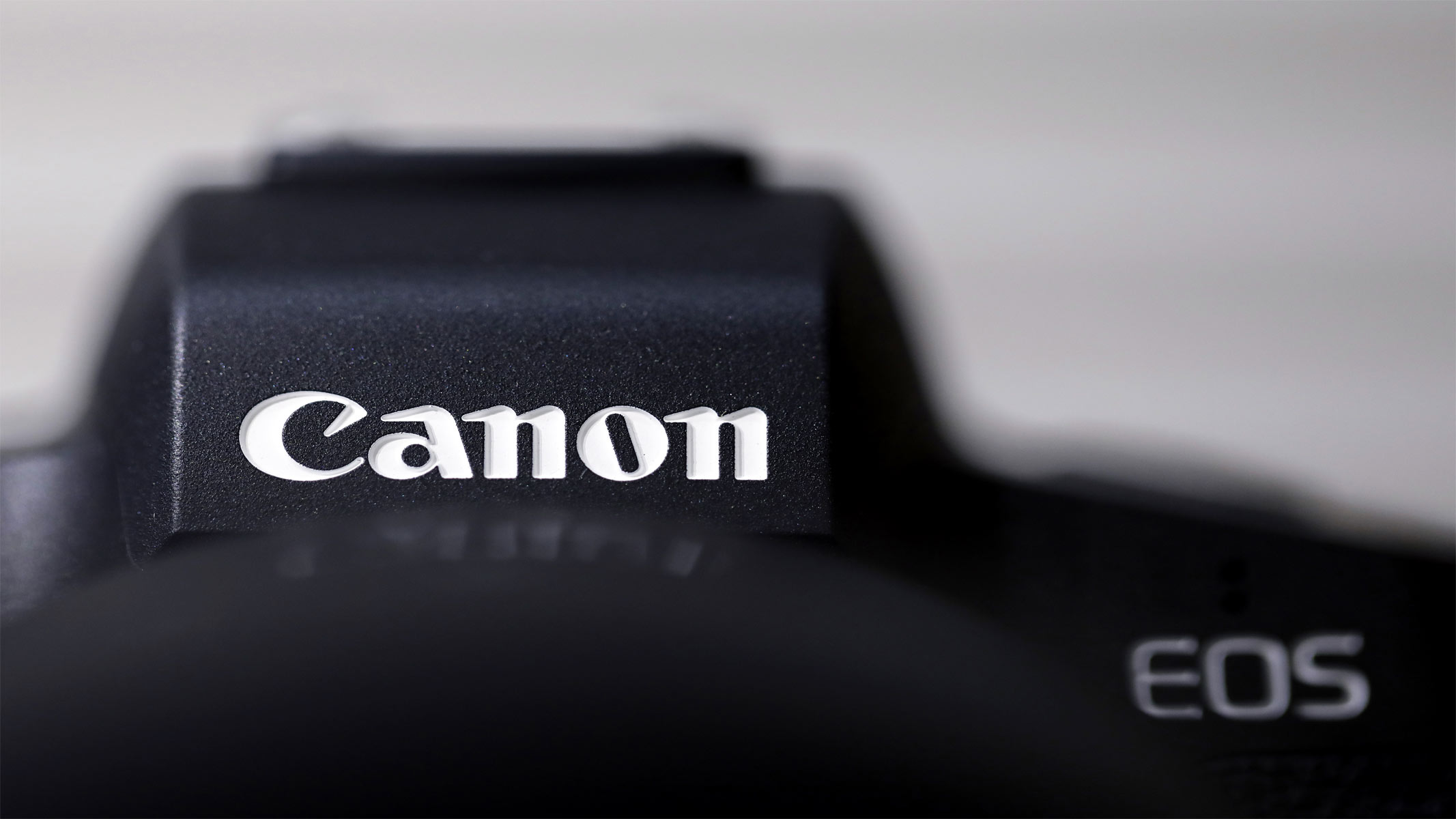 A close up of a Canon camera.