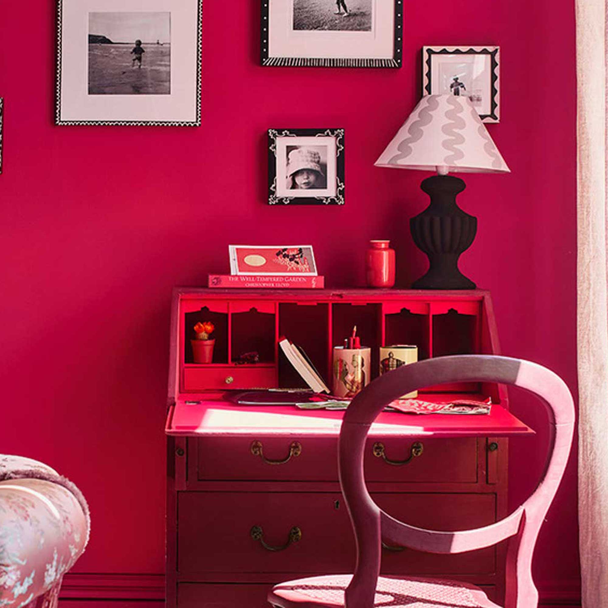 Colour drenched home office