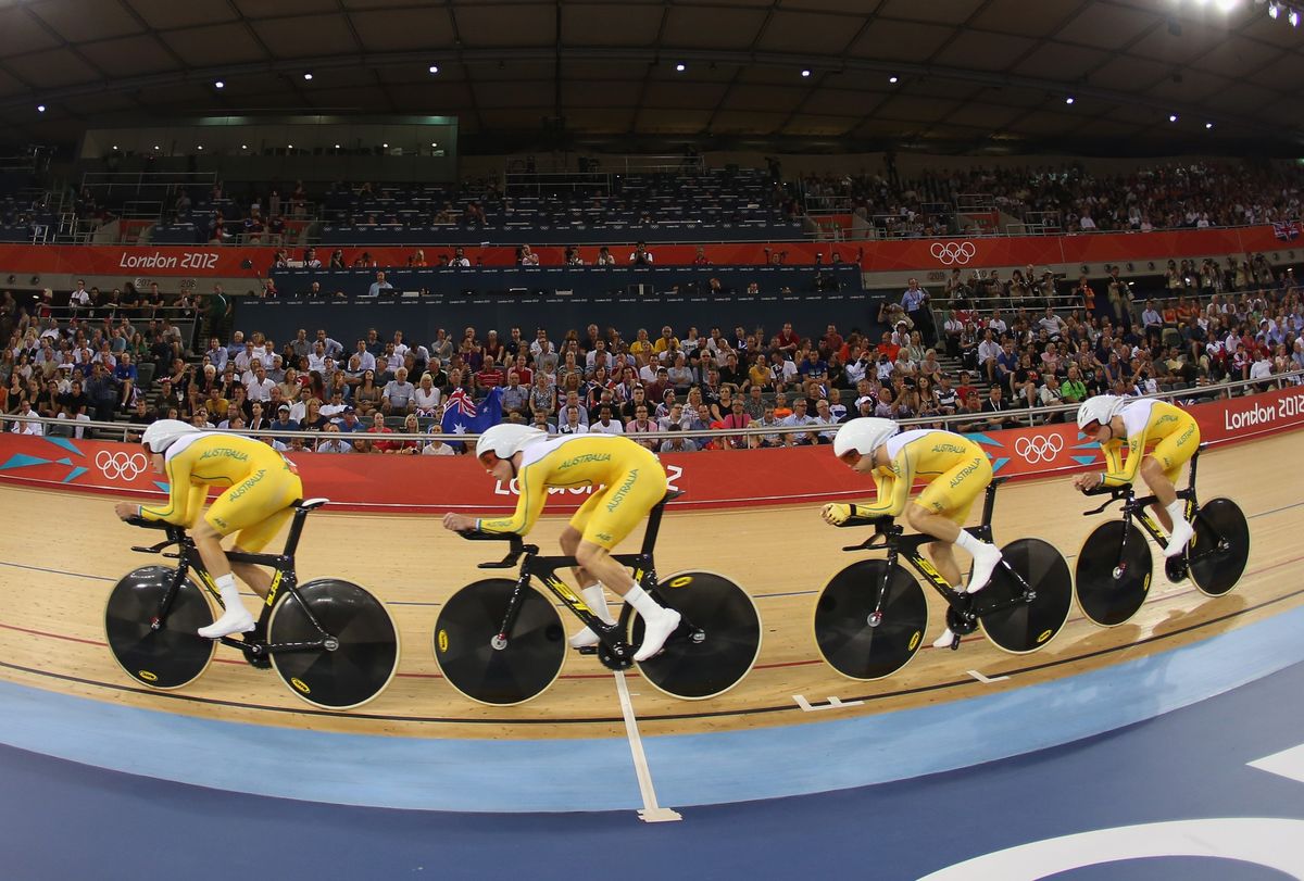 The Australian men's team pursuit team in London