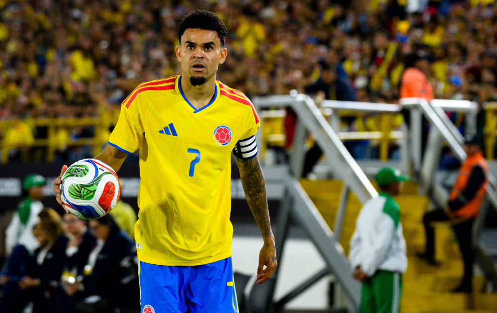 Colombia's Luis Diaz 'Lucho Diaz' during the last friendly match between Colombia and Costa Rica in Bogota's El Campin Stadium, Colombia on June 1, 2026.