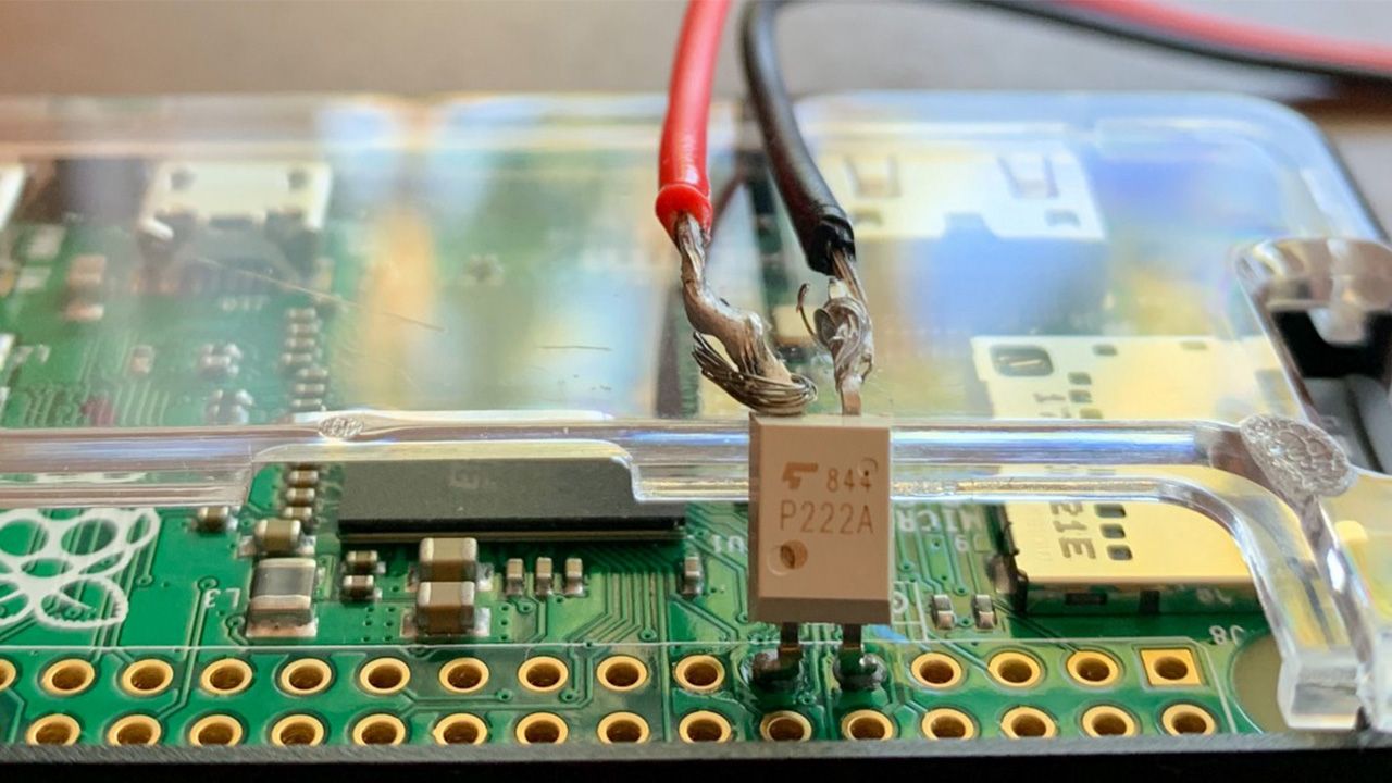 The soldering to the Pi's GPIO pins