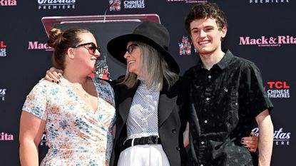 Diane Keaton with her children, Dexter and Duke