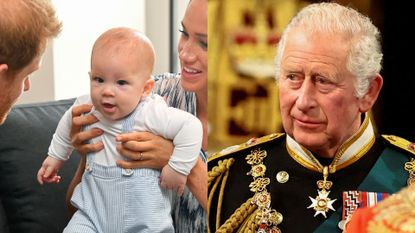 Prince Archie's 'big moment' explained. Seen here side-by-side with King Charles at separate occasions