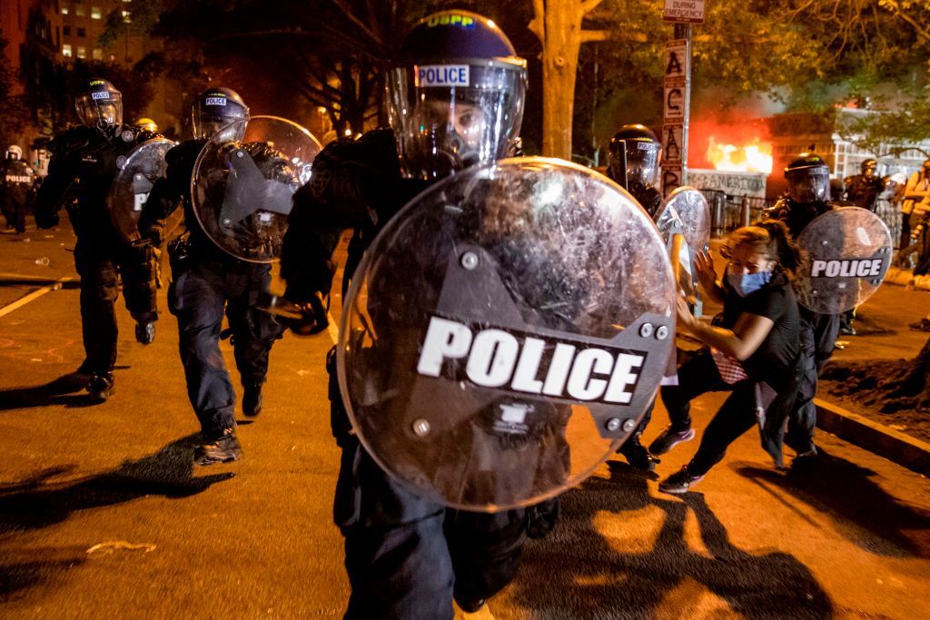 Police at protests.