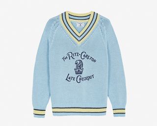 Light Blue V-Neck Jumper