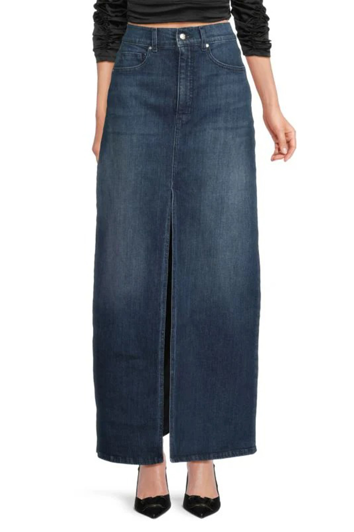 Rüdes Denim The Maddie Denim Maxi Skirt