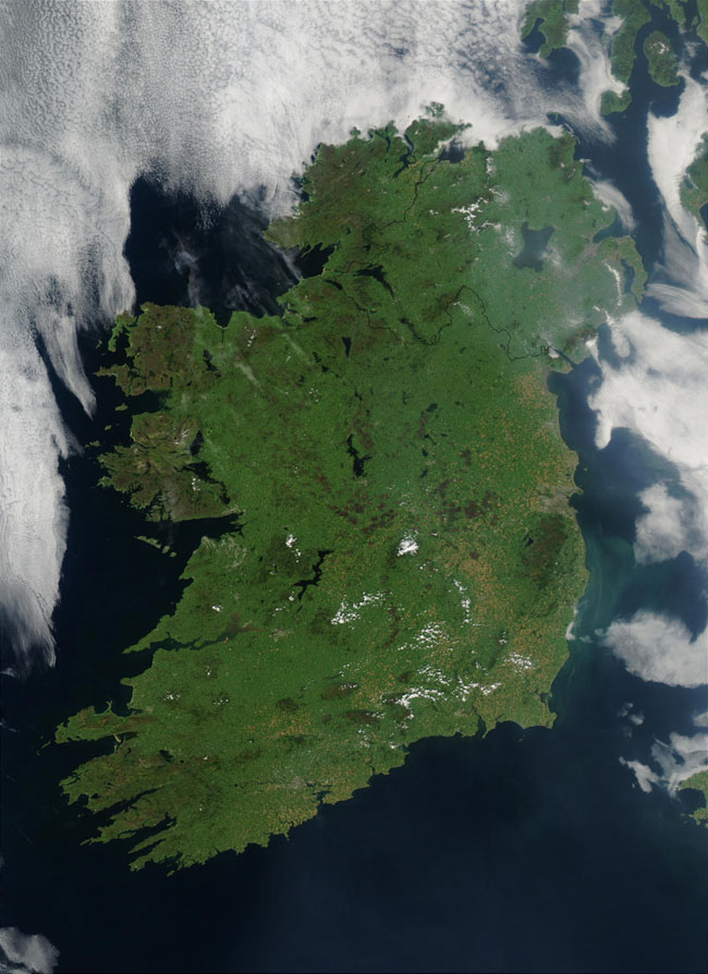 NASA Shows Ireland From Space for St. Patrick’s Day