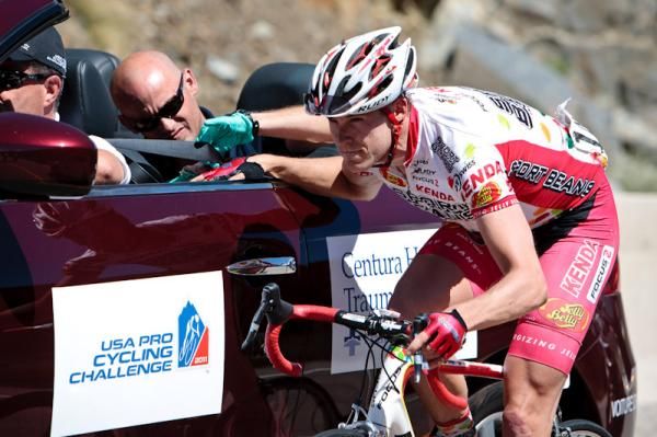 Nic Hamilton (Jelly Belly) gets some medical assistance after hitting the deck.