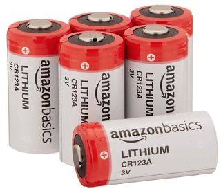 Six lithium C batteries from Amazon Basics