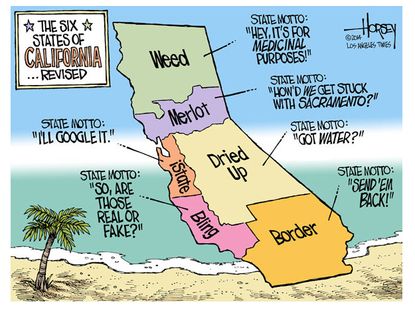 Editorial cartoon California