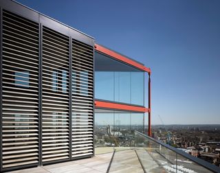 NEO Bankside on a balcony with a lovely view of the city