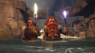 Return to Moria boxout - Two Dwarves wading