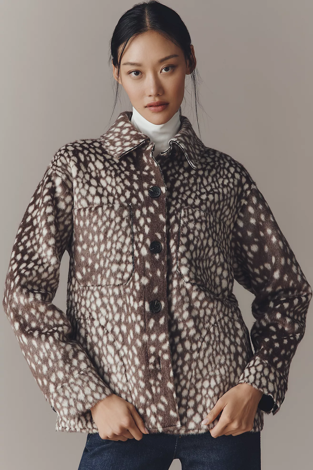 Avec Les Filles Faux-Fur Shacket