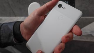 The Pixel 3 still has a two-tone back but this time it's all glass