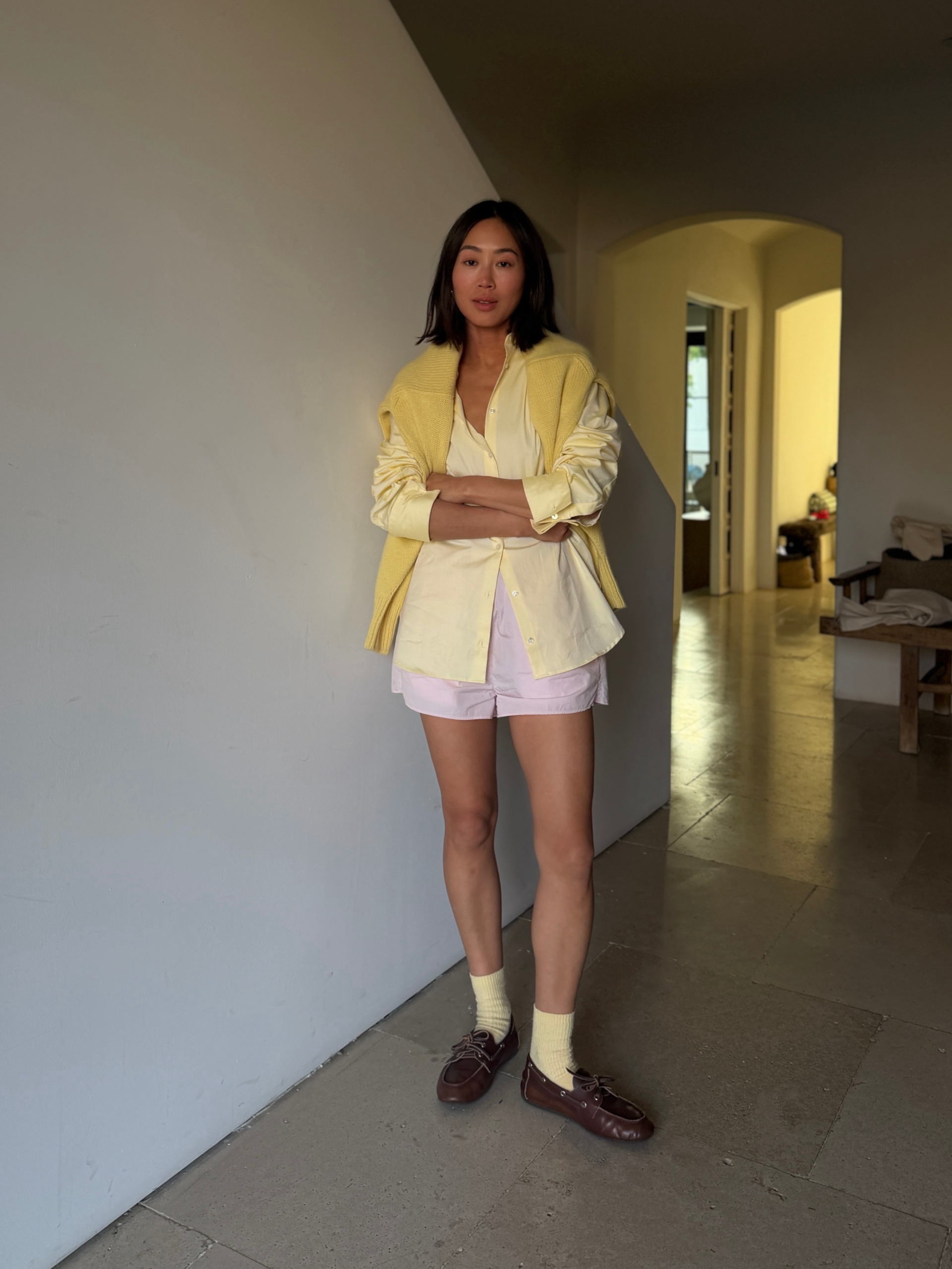 An image of a woman wearing voluminous shorts trend 2026