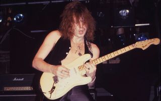 Yngwie Malmsteen performing with Alcatrazz