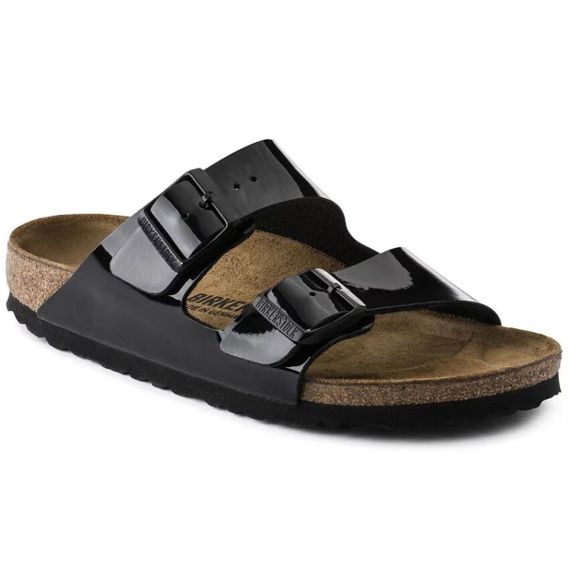 Birkenstock Arizona sandals in black patent