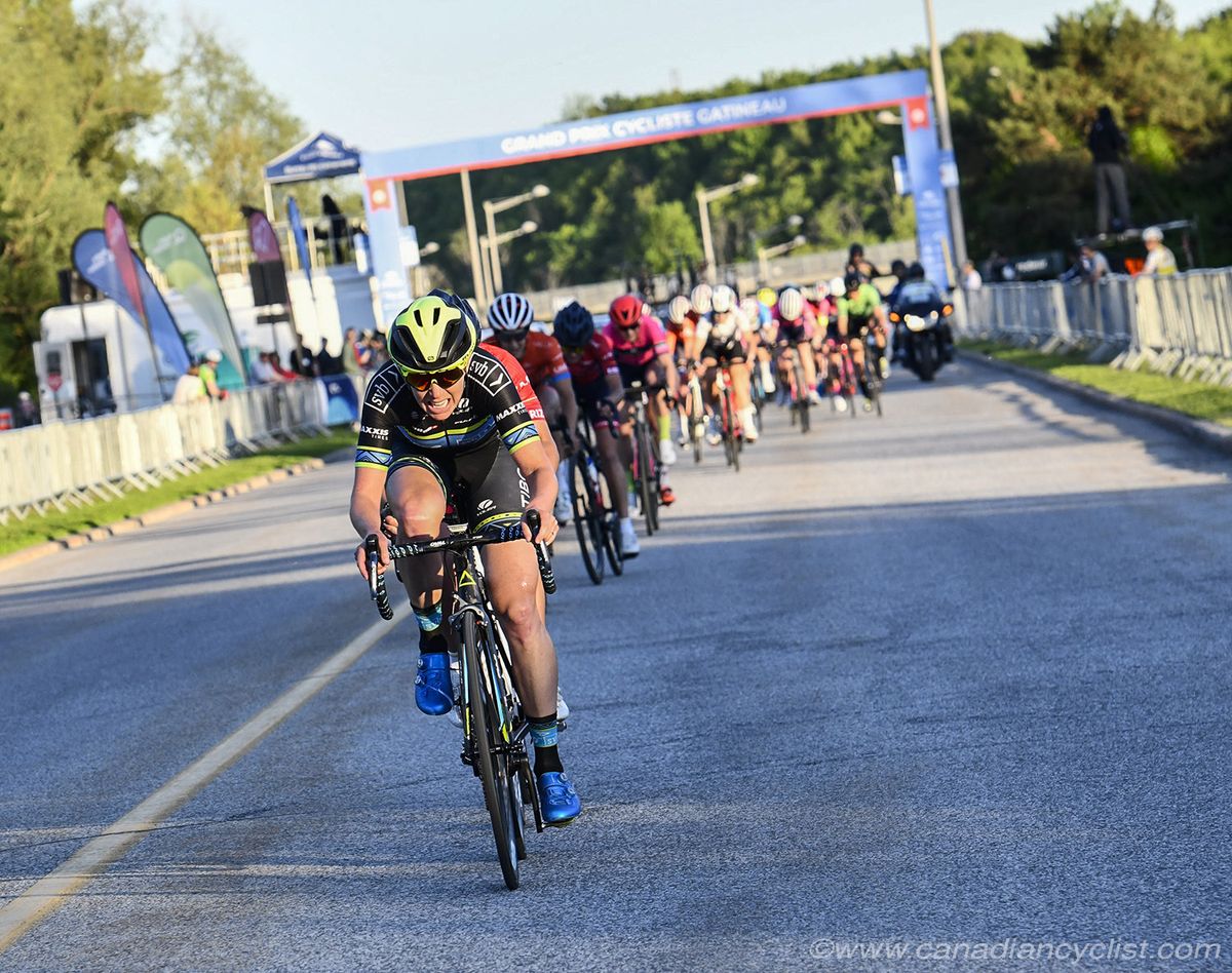 Starting the last lap, Emily Newsome (Team TIBCO - Silicon Valley Bank) attacks