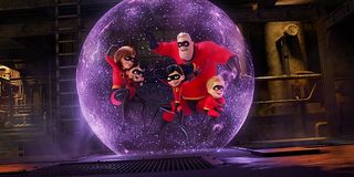 Incredibles 2 The Parr family protected in Violet's force field