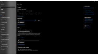 Windows Sound Settings screen grab