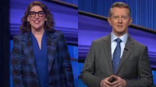 Mayim Bialik and Ken Jennings host Jeopardy!