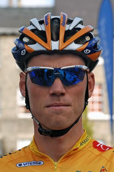 Lars Boom puts on his poker face at the start in Bury St Edmunds.