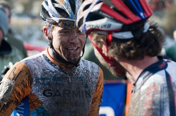 Chance Noble tells winner Danny Summerhill that he has something in his teeth