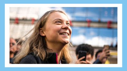 Swedish climate activist Greta Thunberg is pictured prior to taking part in a 'Fridays for Future' movement protest in Stockholm, Sweden on September 9, 2022, ahead of the country's general elections on September 11, 2022