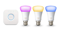 Philips Hue White and Colour Ambiance Wireless Lighting B22 Starter Kit | was