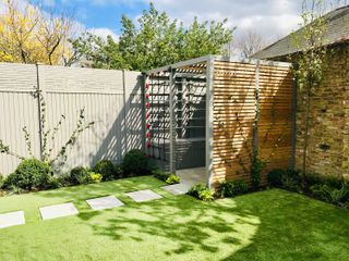 garden play area ideas: climbing wall