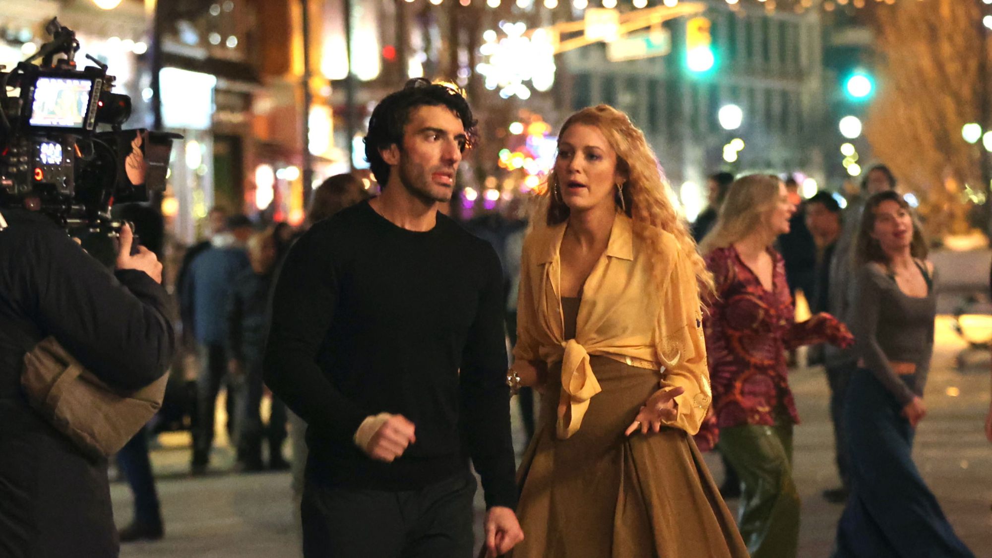 Justin Baldoni and Taylor Swift filming 'It Ends With Us'