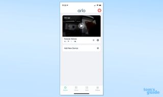 Arlo Pro 4 app home screen