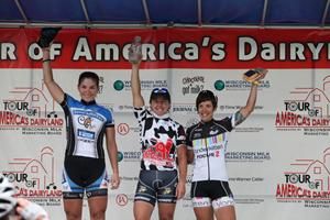 The women's elite podium